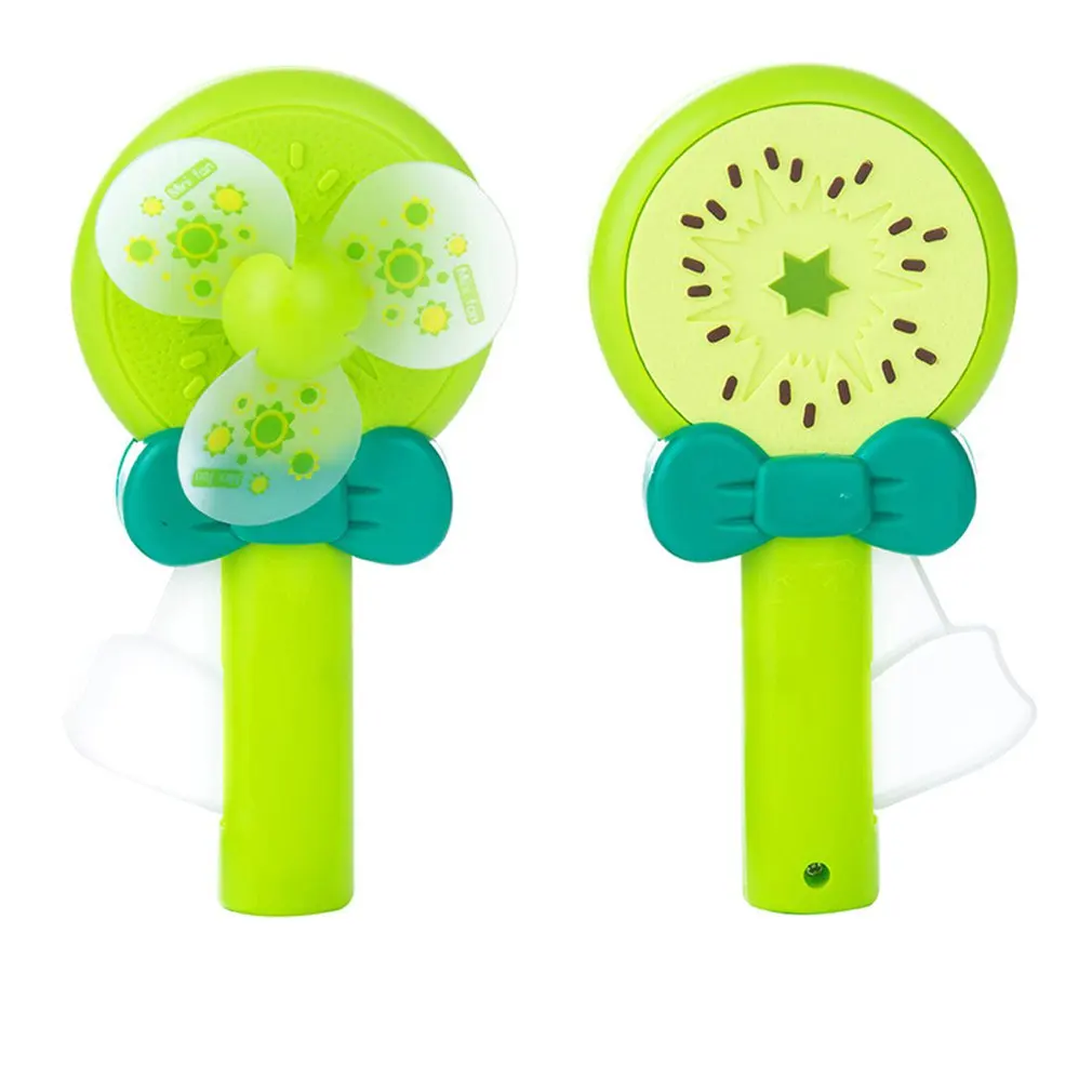 

Small like cartoon hand-pressed fan low carbon green turntable game fan mini crank small fan