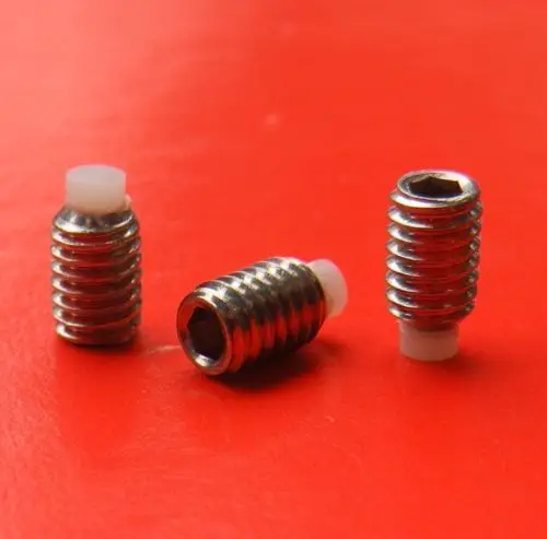 

M6 x 5mm Stainless Steel Nylon Head Grub Screw Plastic Brake Buffer Bolt Screws Hex 10Pcs