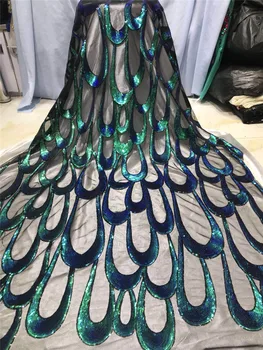 

8 colors new 5yards/bag best quality embroidery tulle mesh lace JIANXI.C-110801 with sequins for best party