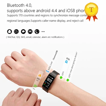

2018 newest smart bracelet wristband heart rate blood pressure message reminder Sleep Monitor android ios bluetooth smart band