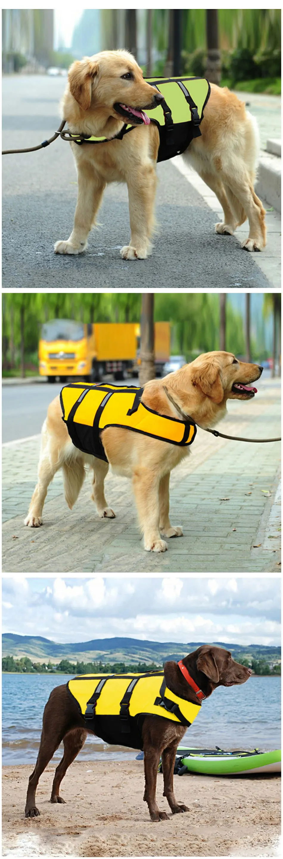 RFWCAK куртка для домашних животных оксфордская защитная одежда спасательный жилет для питомцев летняя одежда спасательный жилет для собак Купальники Большой спасательный жилет для собаки