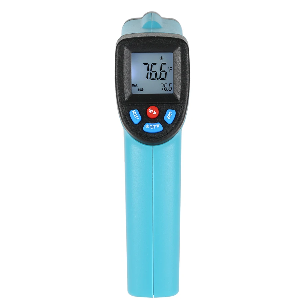 

RICHMETERS GM550 Digital Thermometer LCD Infrared IR Pyrometer Temperature Tester diagnostic-tool +Backlight -50~550 Degrees