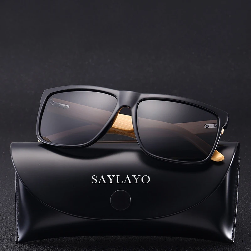 SAYLAYO Новинка модные бамбуковые очки мужские очки для путешествий солнцезащитные очки винтажные деревянные Оттенки для ног для женщин