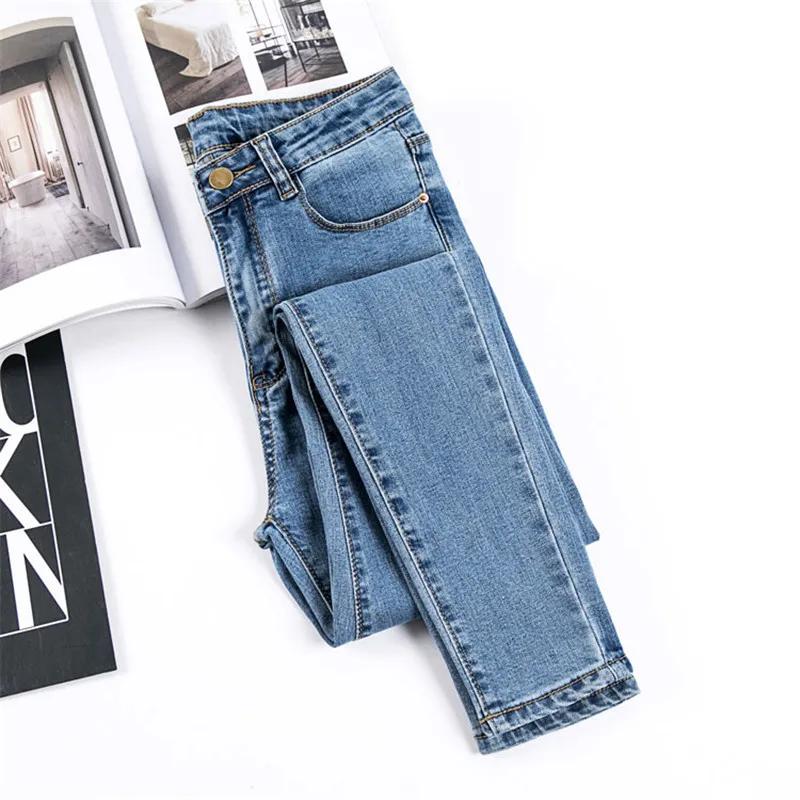JUJULAND Jeans Female Denim Pants Black Color Womens Jeans Donna Stretch Bottoms Skinny Pants For Women Trousers 8175