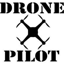 15X13.9CM DRONE PILOT Individualization Car-styling Car Sticker Vinyl Decal Black/Silver S8-0440