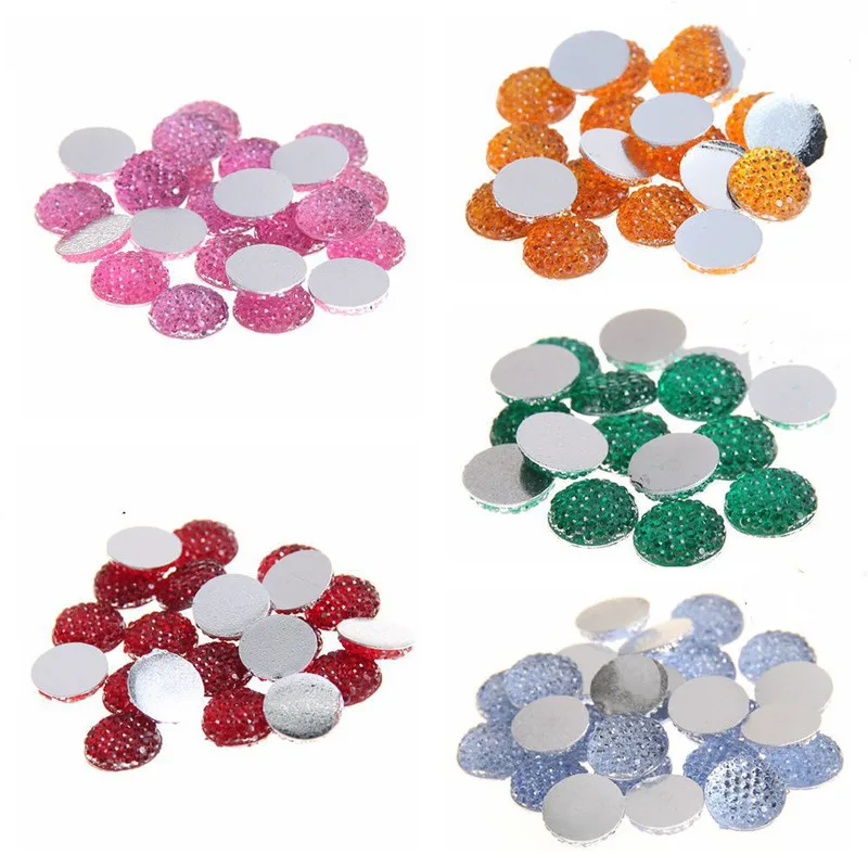 

Artesanato 40PCS 12 Mm of Mineral Surface Flat ROUND Resin DIY Craft Manualidades Arts and Crafts Supplies