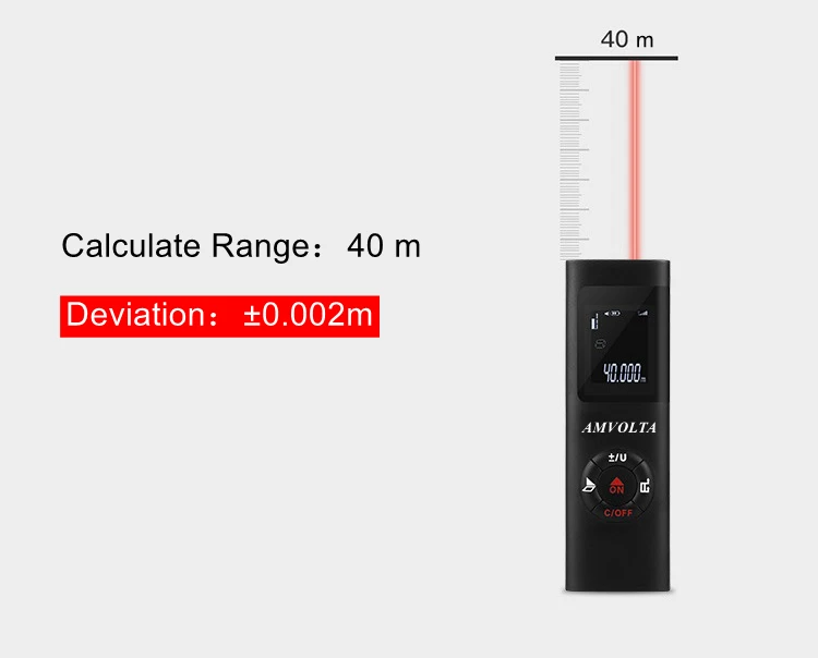 Amvolta лазерный дальномер мини лазерный дальномер платный 40 м цифровой трена портативный лазерный дальномер измерительный диастиметр