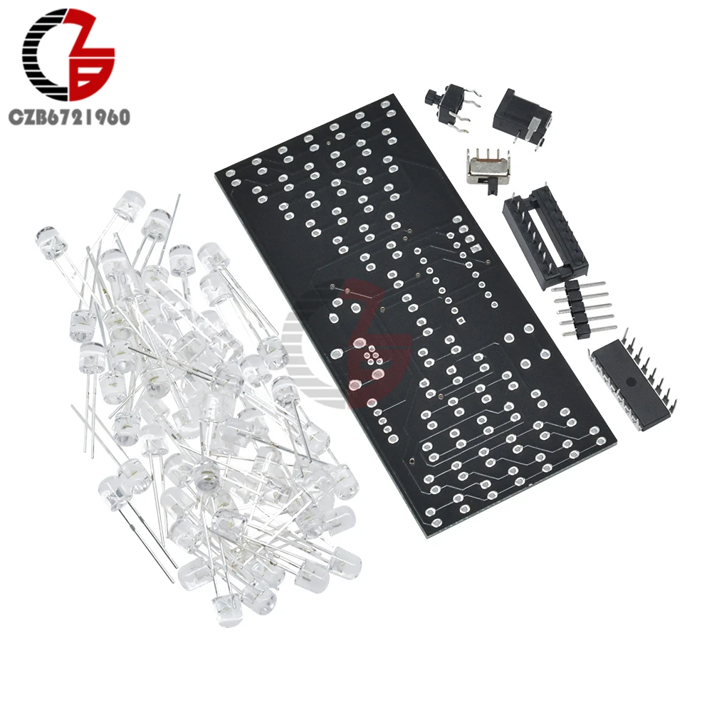 DC 5V Blue LED Display Electronic Hourglass DIY Kit Sand Glass Clock Time PCB Board for Home Holiday Decoration Kitchen Timing 3