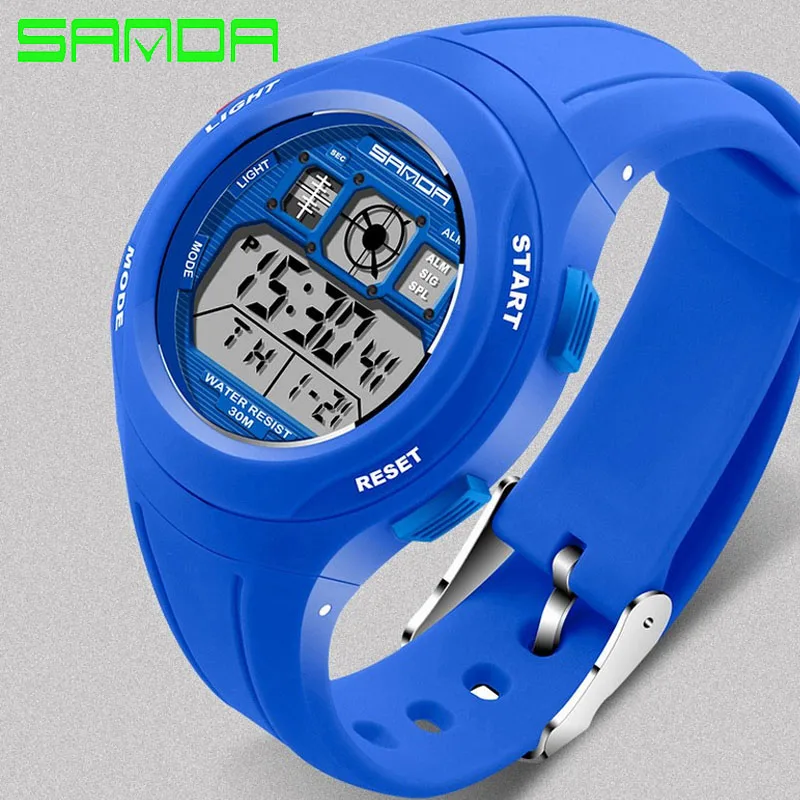 

SANDA Children Student Watch Fashion Casual Silicone Sports Waterproof Watches Digital Kids Clock Boys Girls Wristwatch