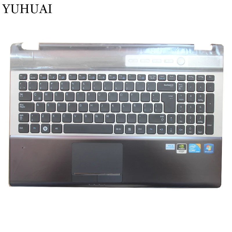 

NEW FOR SAMSUNG NP-RF510 RF511 Latin Spain Laptop Keyboard - With Touch Palmrest COVER TopCase LA KEYBOARD