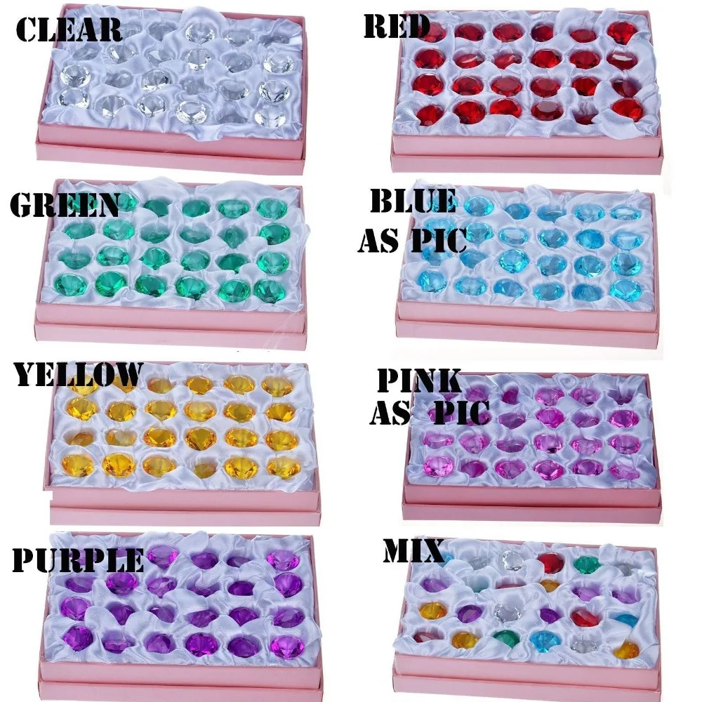 24pcs Crystal Glass Faceted Diamond Jewel Paperweight Sparkle Feng Shui Wedding Favors&Gifts Home Table Decoration Supplies