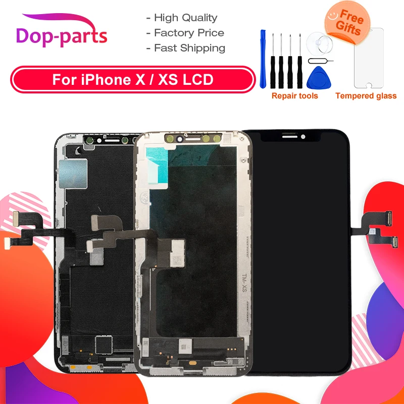 

2pcs /Lot LCD For iPhone X oled LCD Display For IPhone XS AMOLED oled Touch Screen With Digitizer Replacement Assembly Parts