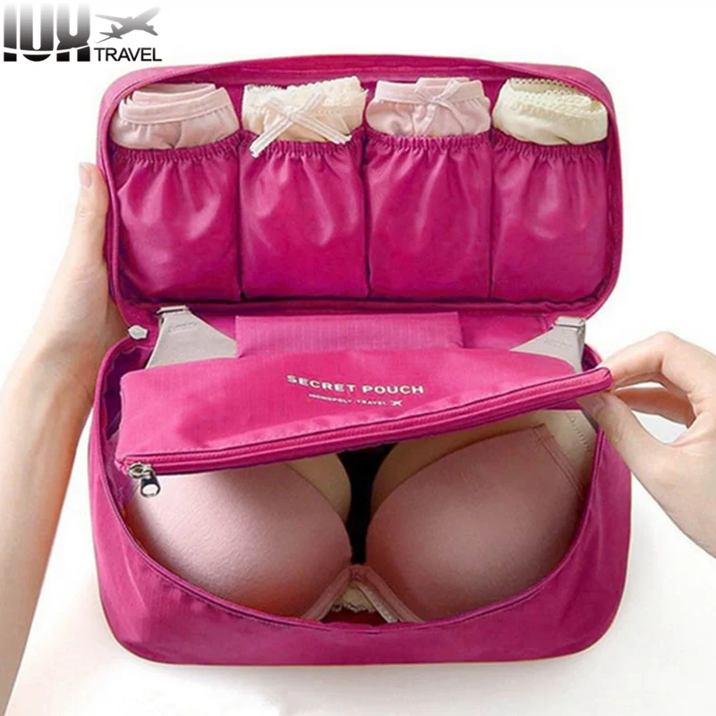 

IUX Waterproof Women Girl Lady Portable Travel Bra Underwear makeup Bag Cosmetic Makeup Toiletry Wash Storage Case