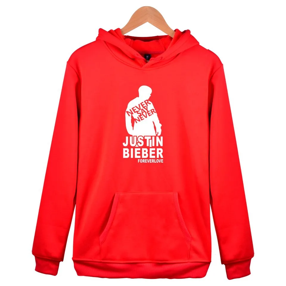 2018 New Justin Bieber Hoodies Never Say Never Sweatshirt Kanye West Europes Hip Hop Streetwear Hoody men/women Plus Size Tops