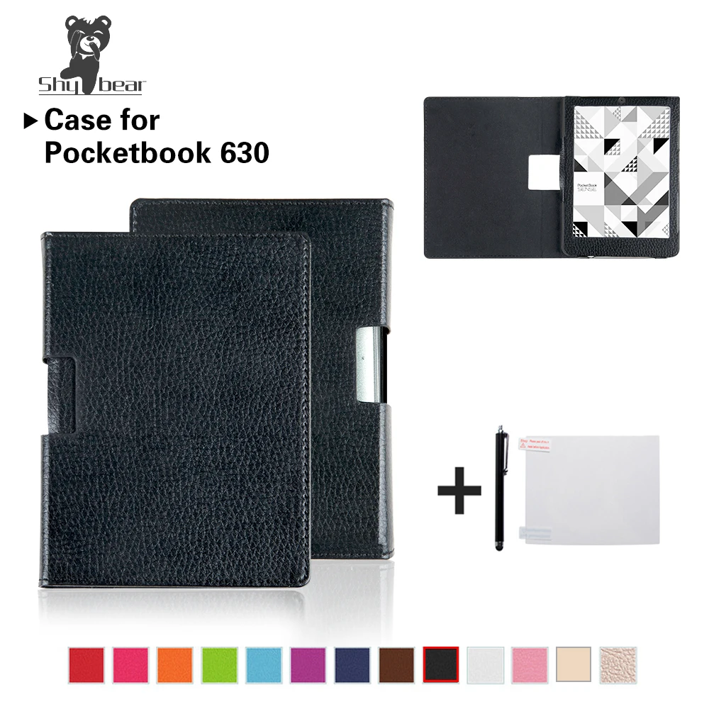 Cover Case For Pocketbook 630 6'' Inch PU Leather Protective Skin Shell Case+film+stylus Cover Case For Pocketbook 630 6'' Inch PU Leather Protective Skin Shell Case+film+stylus