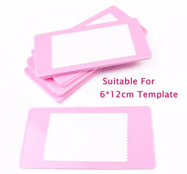 

15Pcs Pink Stamping Plate Holder For 6X12cm Stamp Image Plate Stamping Nail Art DIY Image Plate Template#ZP271