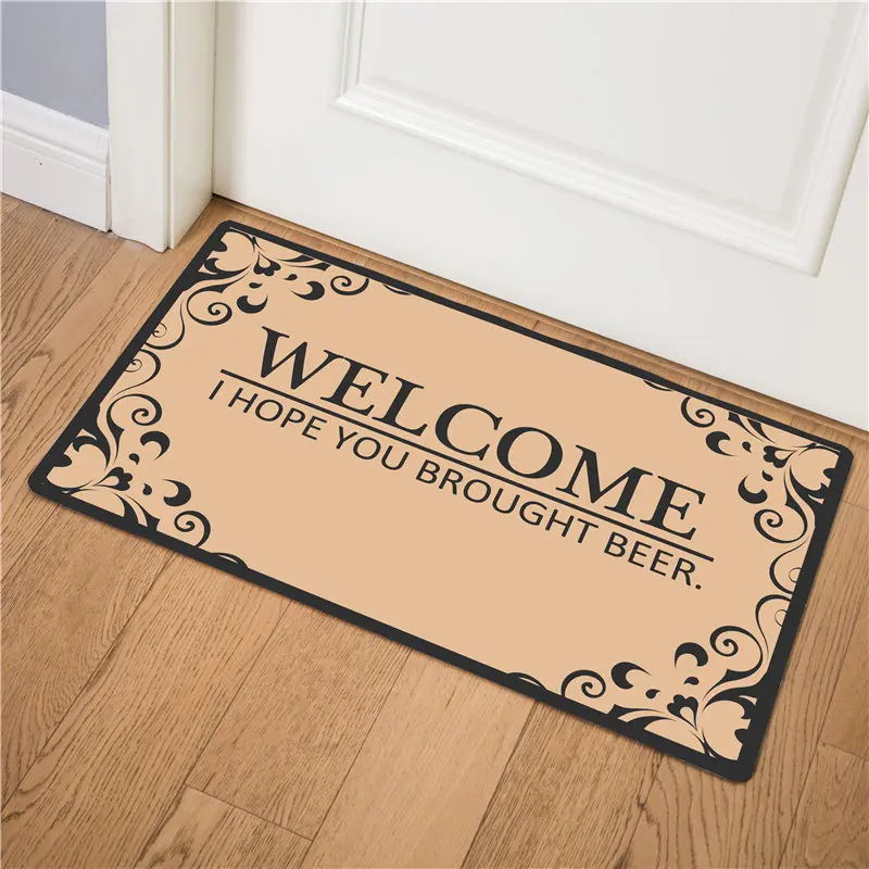 

2019 Enter Door Mat Kitchen Carpet Front Doormat Kitchen Rug Home Mat Indoor Non-slip Bath Mats Welcome Floor Mats 75cm