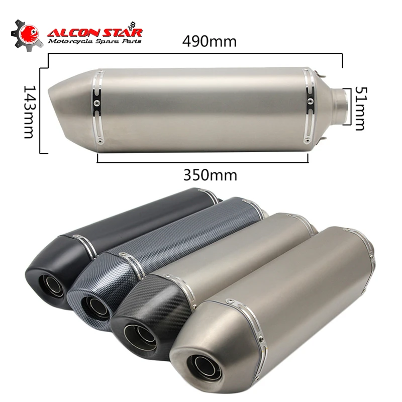 Alconstar-51 мм мотоцикл Akrapovic Yoshimura глушитель выхлопной трубы с дБ убийца для GSXR600 GSR750 ниндзя CBR600RR CBR1000RR