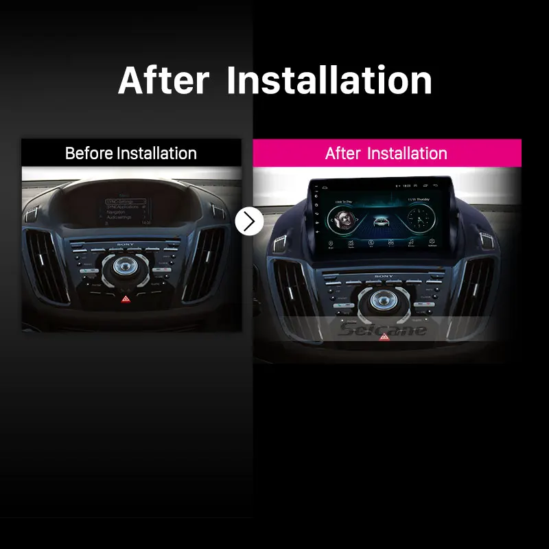Автомагнитола Seicane 2DIN Android 10 0 9 дюймов для Ford Escape 2013 2014 2016 головное устройство Wi Fi