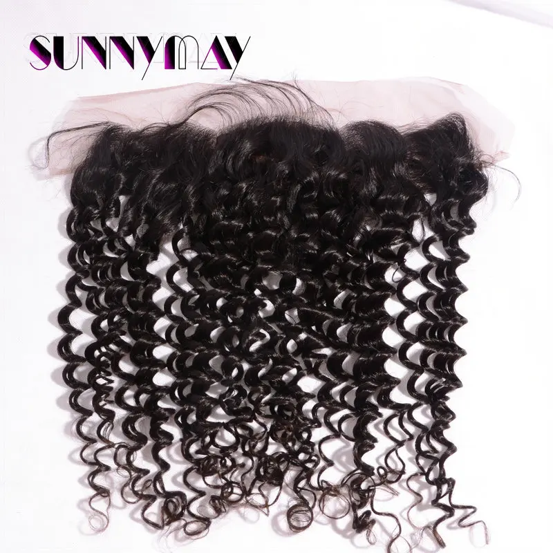

Sunnymay Hair 13x4 Silk Base Lace Frontal 7A Unprocessed Aliexpress Malaysian Curly Lace Frontal Virgin Hair With Frontal