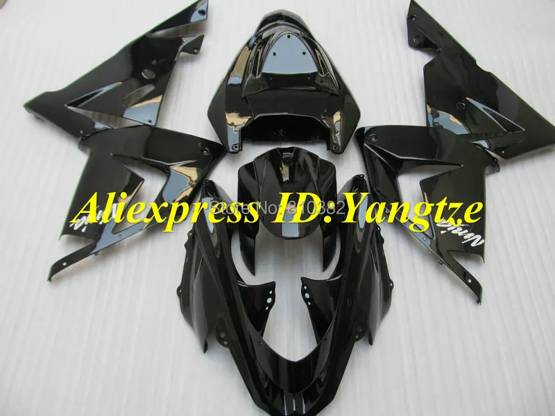 

Customized Motorcycle Fairing kit for KAWASAKI Ninja ZX10R 2004 2005 ZX10R 04 05 Cool Gloss black ABS Fairings set+7 gifts SF02