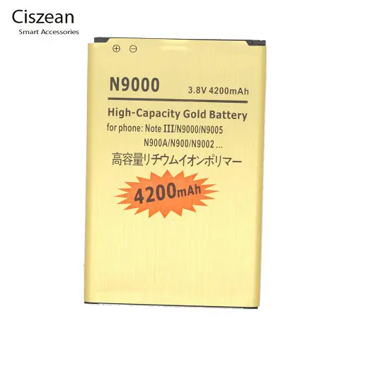 Сменный аккумулятор Ciszean B800BE B800BC B800BZ B800BU золотого цвета для Samsung Galaxy Note3 Note 3 III N9000