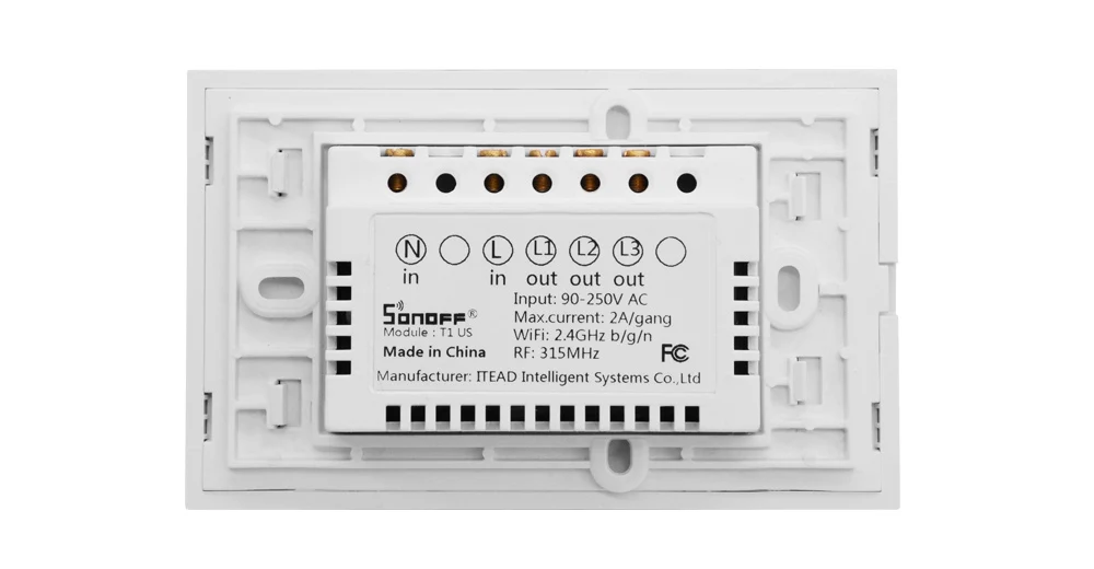 Itead Sonoff T1 США Wifi настенный переключатель беспроводной светильник реле 315 МГц RF/Touch/App управление Умный переключатель работает с Alexa Google Home