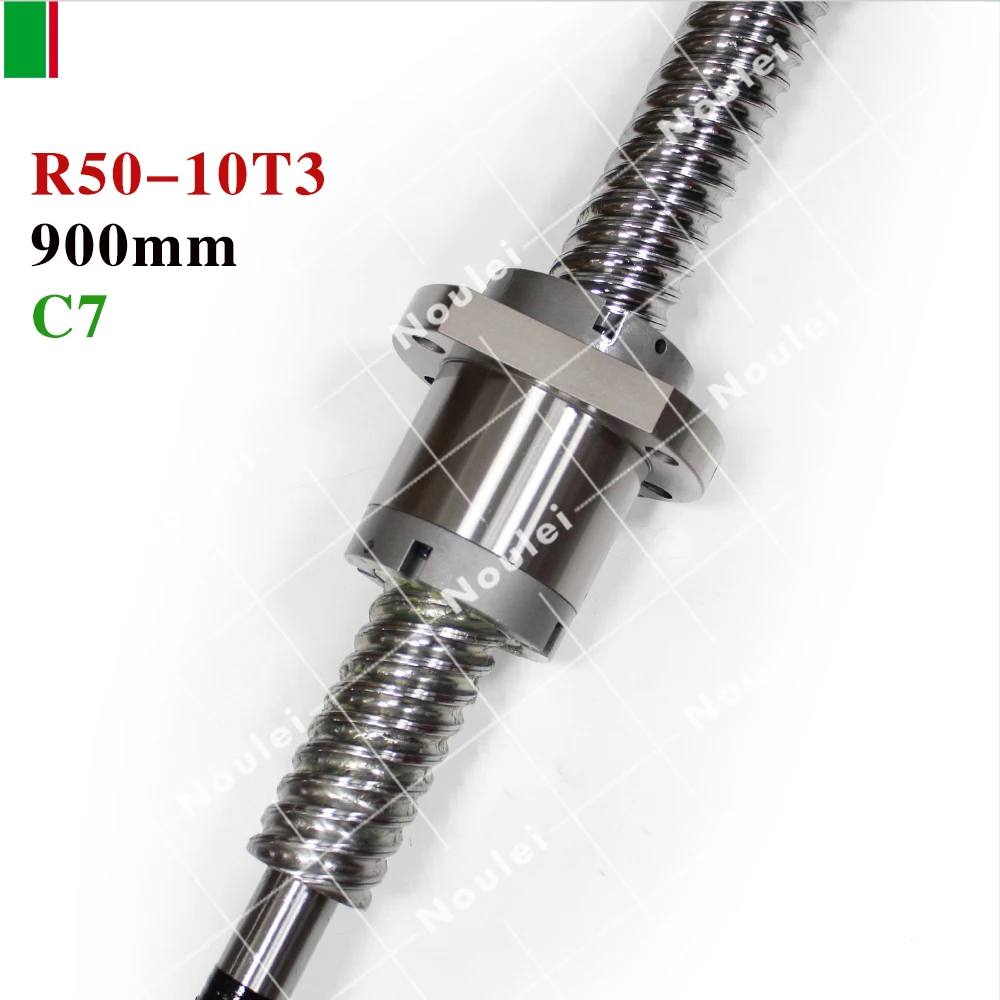 HIWIN 5010 C7 900mm ball screw 10mm lead with R50-10T3-FSI ballnut and end machined for high stability linear CNC diy kit set