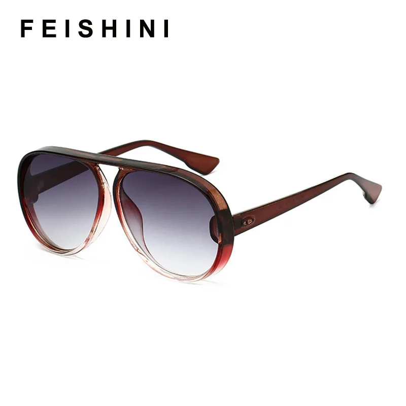 Feishini, яркие цвета, тренд, хип-хоп, унисекс, солнцезащитные очки, мужские, прозрачные линзы, видение, красные, солнцезащитные очки, для женщин, Ретро стиль, авиационные очки, uv400