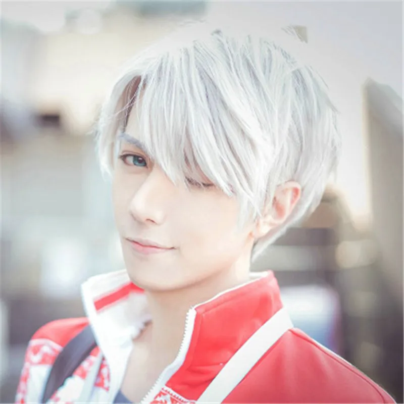 Yuri COS Fake Hair On Ice YURI On ICE Victor Nikiforov Cosplay Wig in 