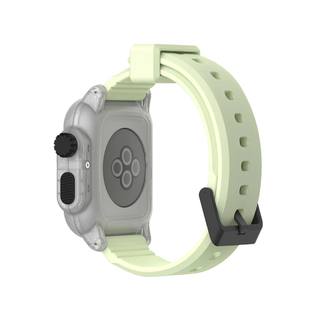 Водонепроницаемый ударопрочный чехол для Apple Watch series 3 2 Мягкая силиконовая лента iwatch band 42 мм аксессуары ремешок - Цвет ремешка: Luminous