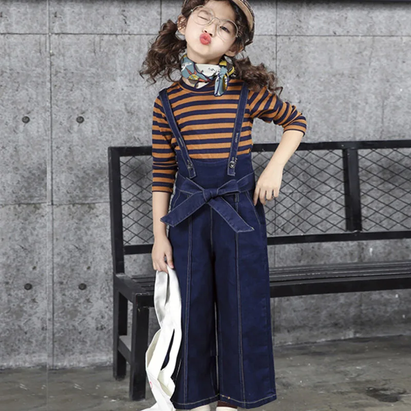 

2018 New Style Casual Baby Girl Clothes Korean Style Spring Clothes For Girls 12 Years Old Fashion Denim Vetement Enfant Fille