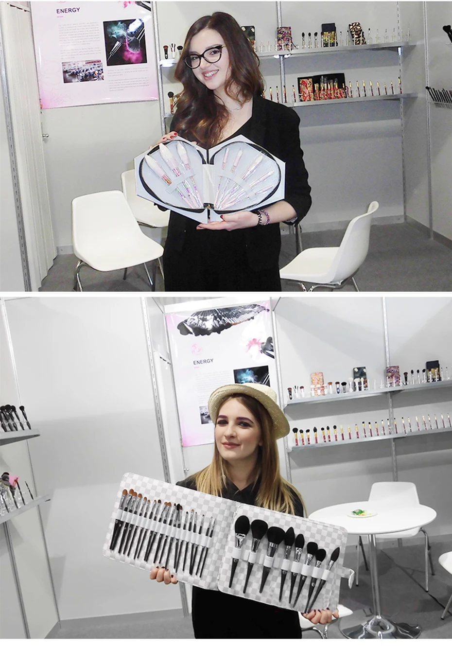Escovas de Cabelo Energia Premium Cosméticos Cabra Pinceaux Maquillage Scomo Maquillaje S100w pó 18 Cheap Aplicador de sombra