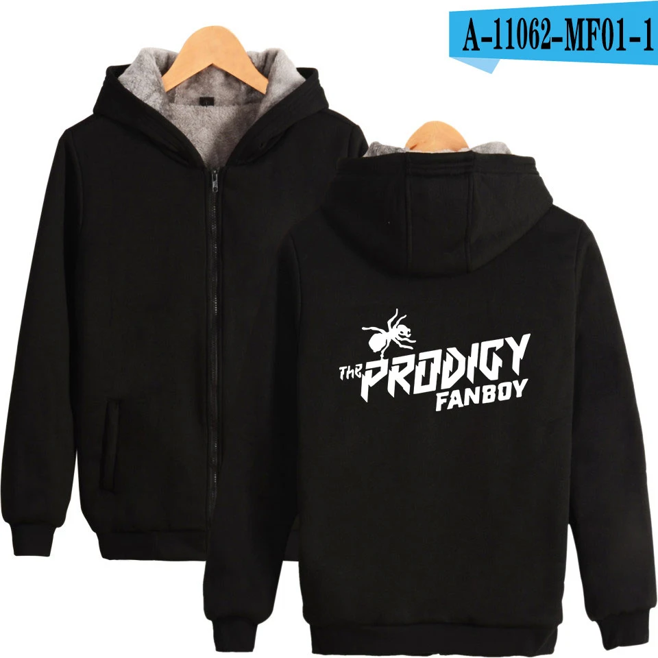 Модные зимние хип-хоп PRODIGY на молнии с Для мужчин Для женщин толстовки куртка с длинным рукавом из плотного флиса на молнии толстовки с капюшоном топы - Цвет: 16