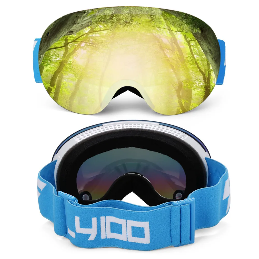 LY-49 сферические лыжные очки сноуборд очки линзы с защитой от ультрафиолетовых лучей