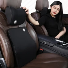 Автомобильная подушка под поясницу для поддержки талии подушки подголовника задняя подушка опоры сидений пены памяти чехлы для сидений автомобиля аксессуары