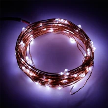 UL 100 светодиодный 33Ft 10 м Медь провода Рождество Хэллоуин декоративная светящаяся гирлянда вечерние светодиодный гирляндой+ 12V1A адаптер штепсельная вилка стандарта США