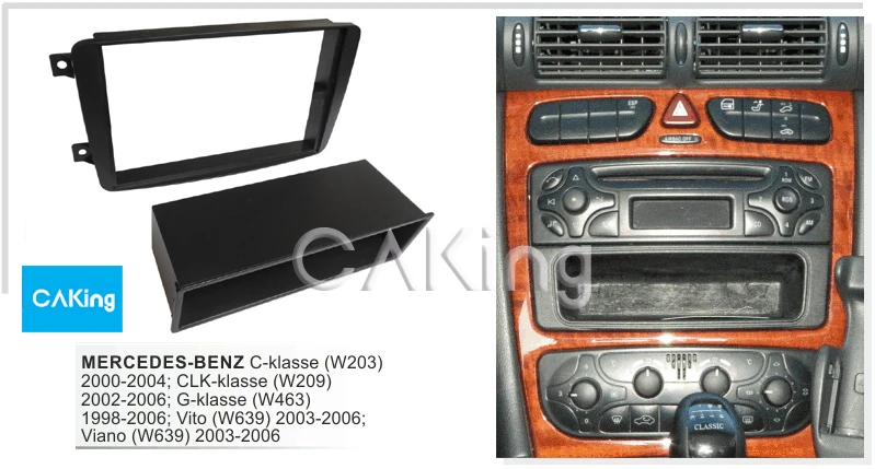 Автомобильная Радио панель для MERCEDES-BENZ C-klasse(W203); CLK-klasse(W209); G-klasse(W463); Viano(W639); Vito(W639) приборная панель