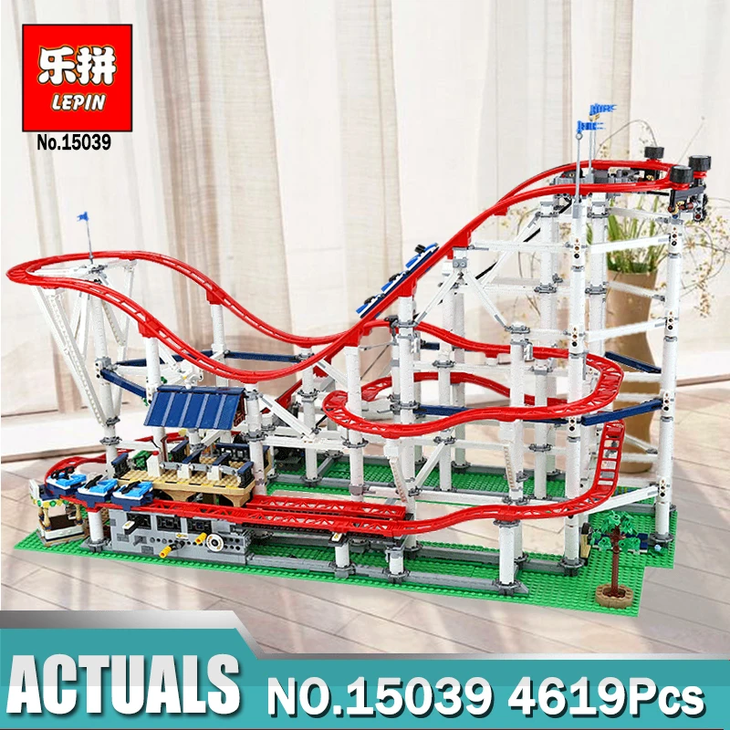 

Lepin 15039 Roller Coasters Lepin 15019 Assembly Square Set compatible Legoinglys 10255 10261 Creator Blocks Toys for Children