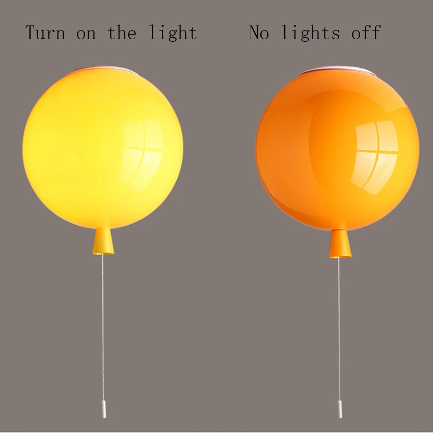Современный цветной светодиодный потолочный светильник с воздушным шаром, светодиодный потолочный светильник для детской спальни, гостиной, потолочные светильники, Кухонные светильники - Цвет корпуса: Orange