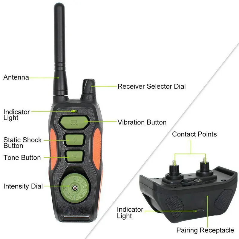 Перезаряжаемый водонепроницаемый электронный ошейник для дрессировки собак Стоп лай 880 ярд пульт дистанционного управления Shock Virbration Tone