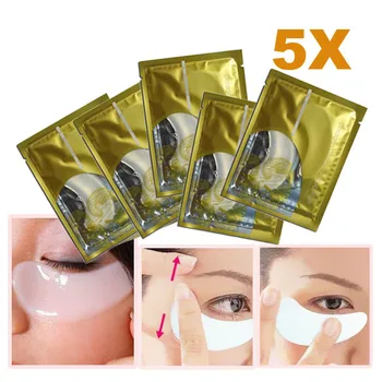 5 x Collagen Crystal Eye Mask Eyelid Patch Moisture Crystal Collagen Eye Mask Crystal Eyelid Patch Anti-Wrinkle!