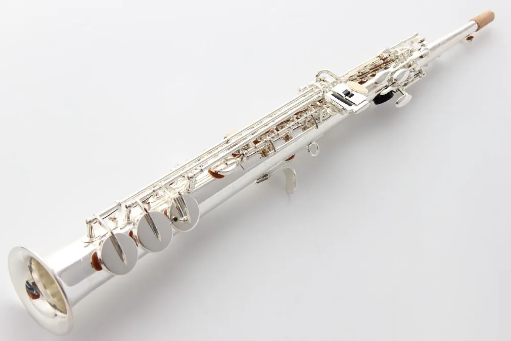 Саксофон сопрано 802 Музыкальные инструменты Professional сопрано саксофон серебрение мундштук камышы средства ухода за кожей Шеи чехол