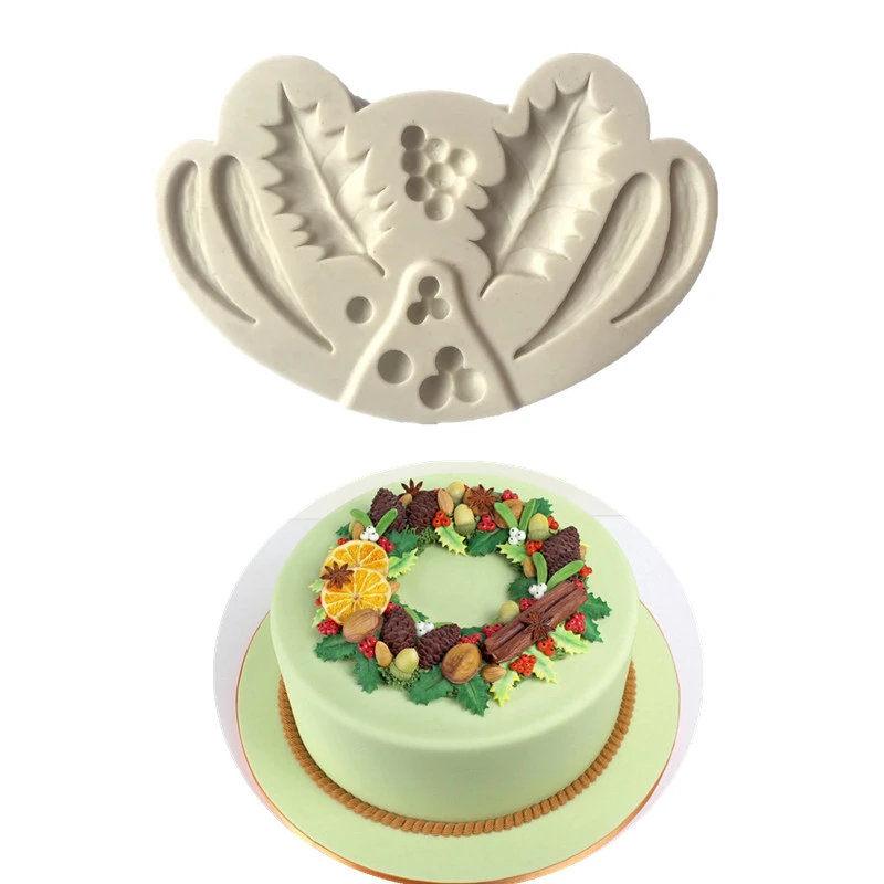 Moule A Gateau Fondant En Forme De Feuille De Fruit De Noel En Silicone Pour Bonbons Et Chocolat En Relief Decoration Pour Pudding Bricolage Outils De Cuisson Aliexpress