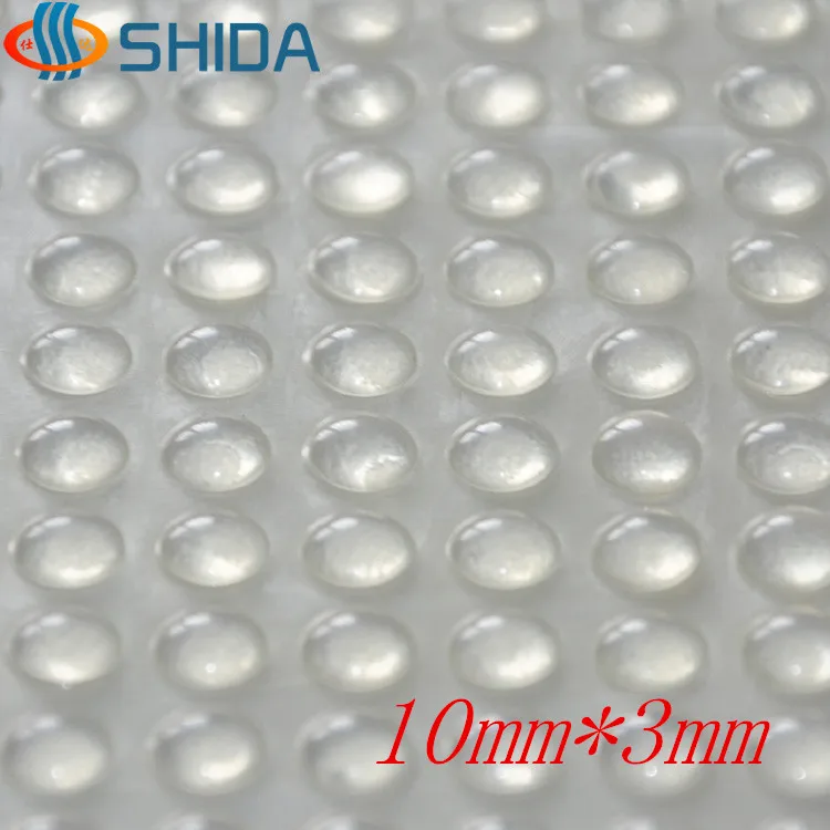 

500PCS 10x3mm Clear Anti Slip Silicone Rubber Soft Rounded Shock Absorber Pads,Self Adhesive High Sticky Silica Gel Feet Pads