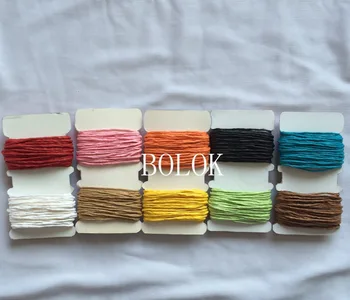 

5packs/lot (100meters) 10mix color paper twine twisted paper rope, paper raffia rope for DIY Craft gift Packing