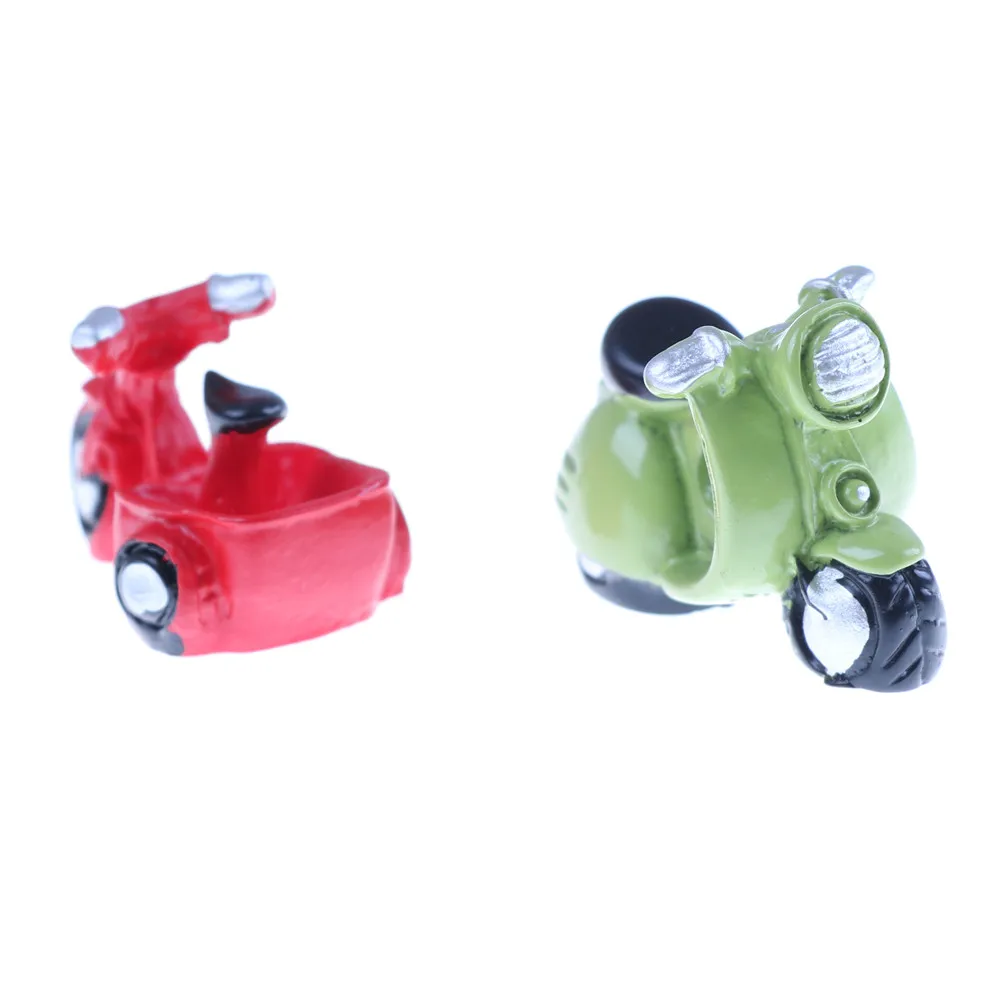Mini Motorcycle Ornaments Micro Decoration Dollhouse Garden Home Bonsai Decoration Toy Miniature Mini Resin Craft