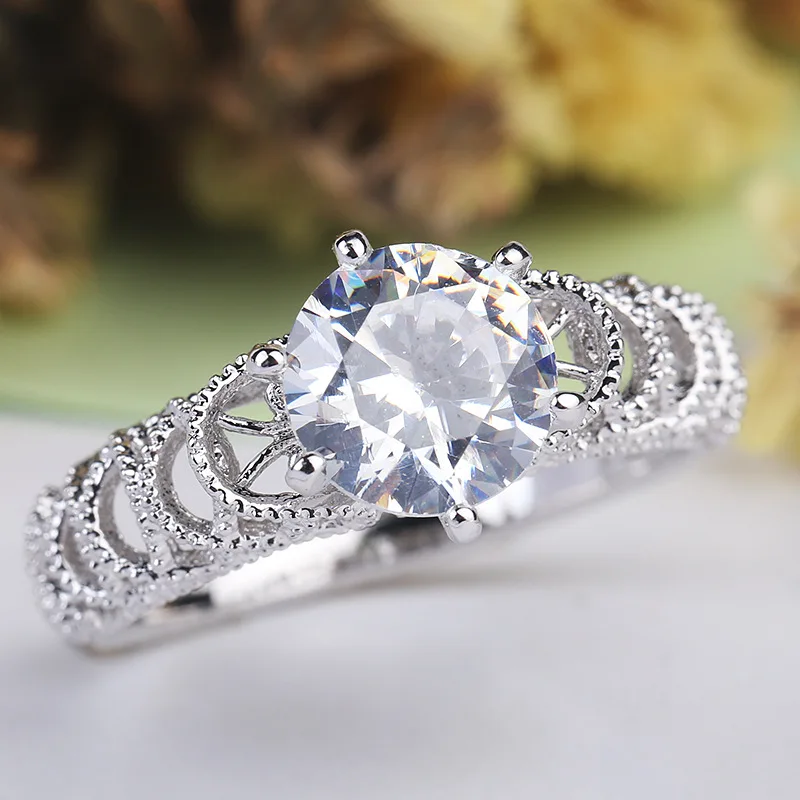 Классические очаровательные кольца с кристаллами Бесконечность для женщин 925 пробы серебряные полые волны Романтика свадебное кольцо Anillos ювелирные изделия подарки