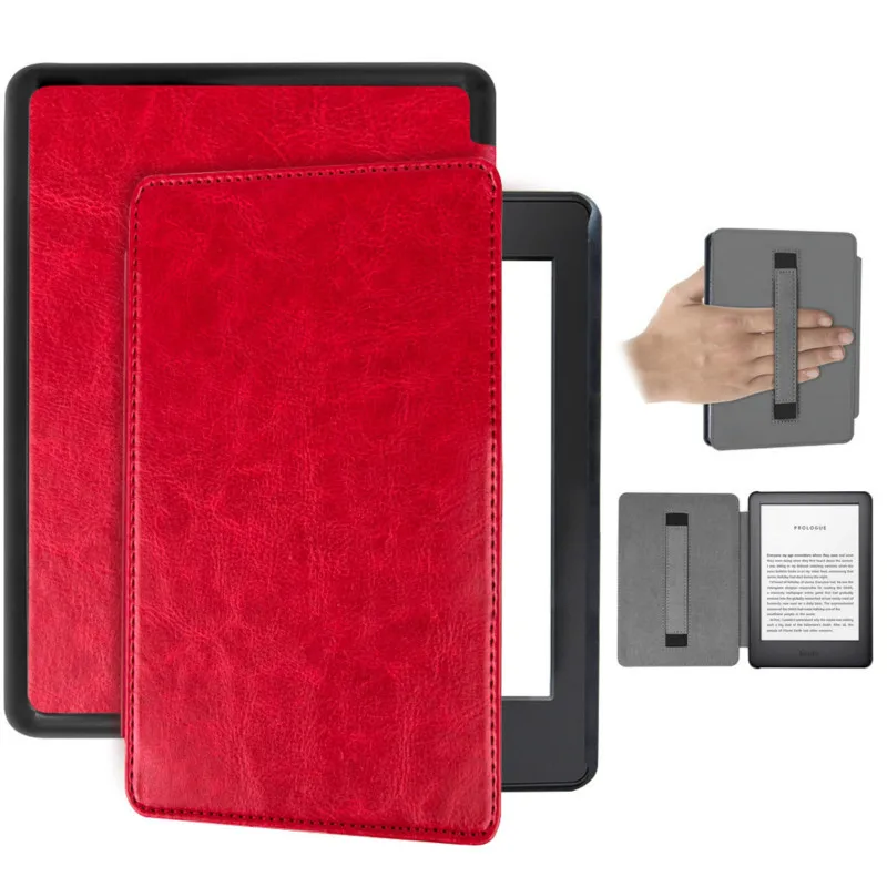 Для всех новых Kindle чехол тонкий легкий PU кожаный смарт-чехол для всех новых Kindle 10th поколения выпущен - Цвет: Red