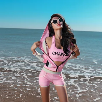

Long Sleeve Bathing Suit Plavky Ladies Swimwear Swimsuit Women Rashguards Swimming Woman Kitesurf Zipper High Waist Sports